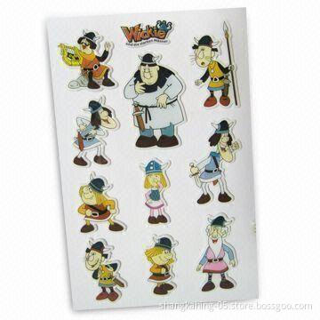 PVC Sticker, Available in Various Color, Compliant with EN71 Standard